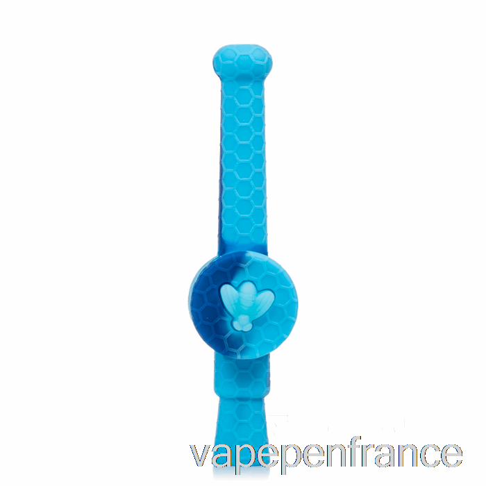 Stratus Récupérateur Miel Dipper Silicone Dab Paille Marbre Bleu (bleu Bébé / Bleu) Stylo Vape